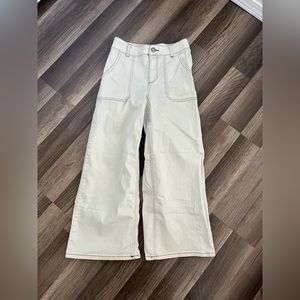 GB Crème wide leg pants